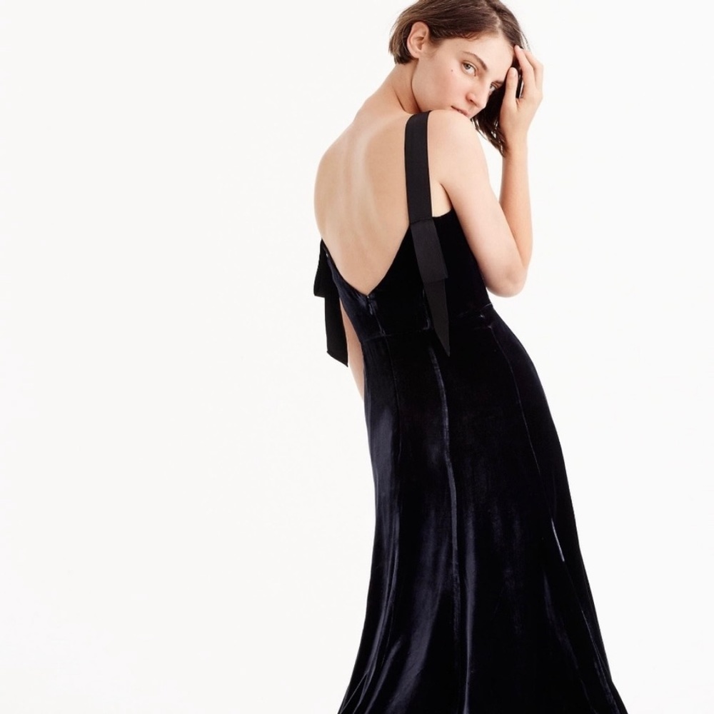J.Crew Collection Velvet Dress in midnight blue - size 4 - NWT